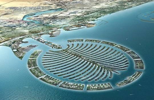 dubai world islands. The Palm Islands in Dubai.